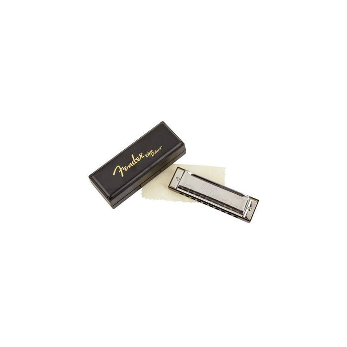 Fender Blues Deluxe Harmonica, Key of E, 10 Holes, Nickel Chrome, Includes Case