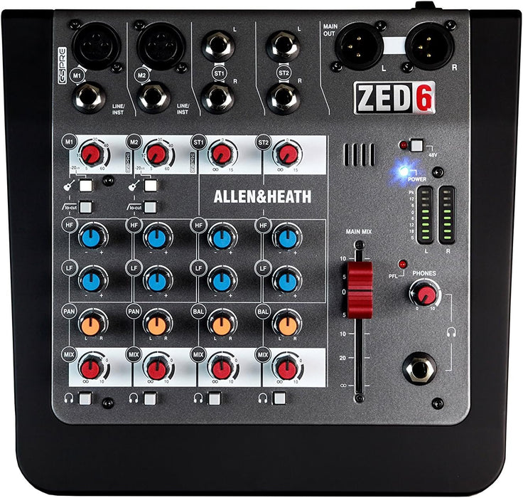 Allen & Heath ZED-6 Ultra Compact 6-Input Audio Mixer (AH-ZED-6)