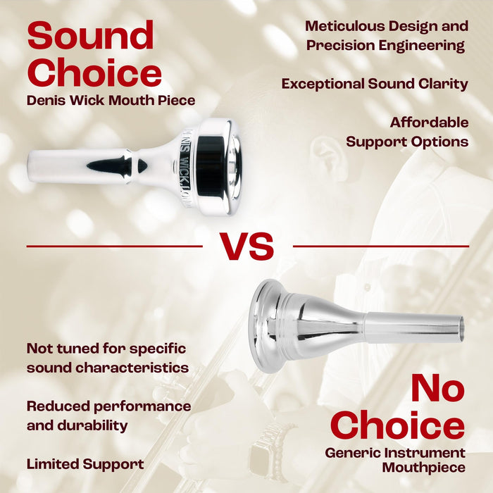 Denis Wick 5881 4 Classic Bb Cornet Mouthpiece, Silver Plated