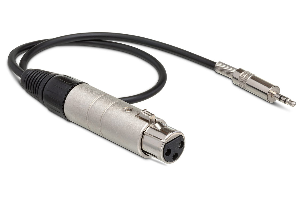 Hosa MIT-156 18 inch XLR3F to 3.5mm TRS Impedance Transformer
