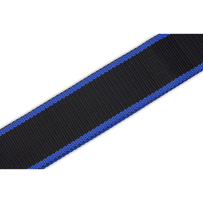 Levy's 2" Polypropylene With Poly Ends - Black With Blue (M8POLY-BKB)