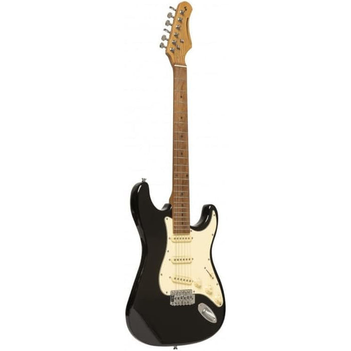 Stagg Series 55 Electric Guitar with Solid Paulownia Body (SES-55 BLK)