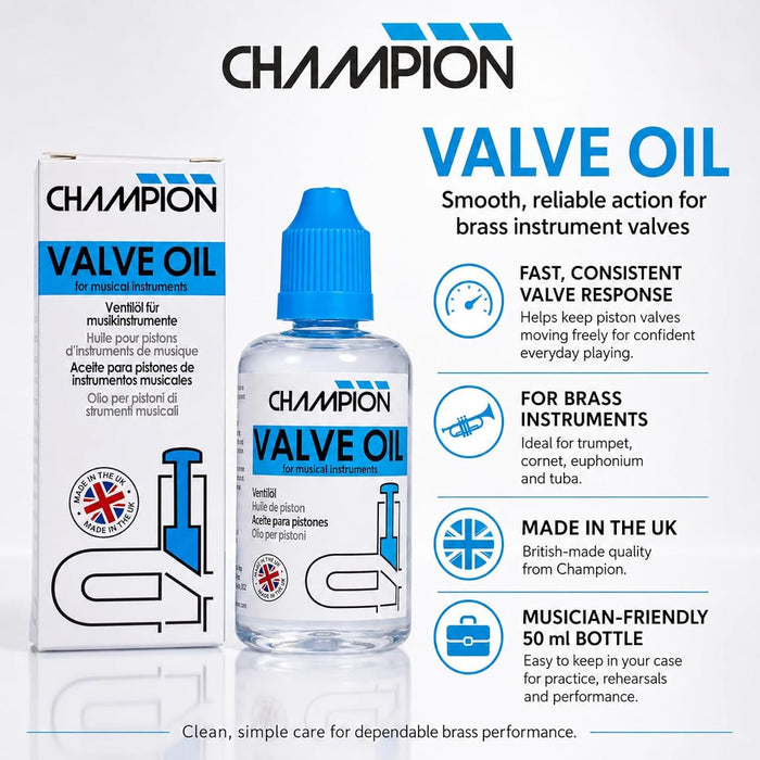 Champion Valve Oil for Brass Musical Instruments