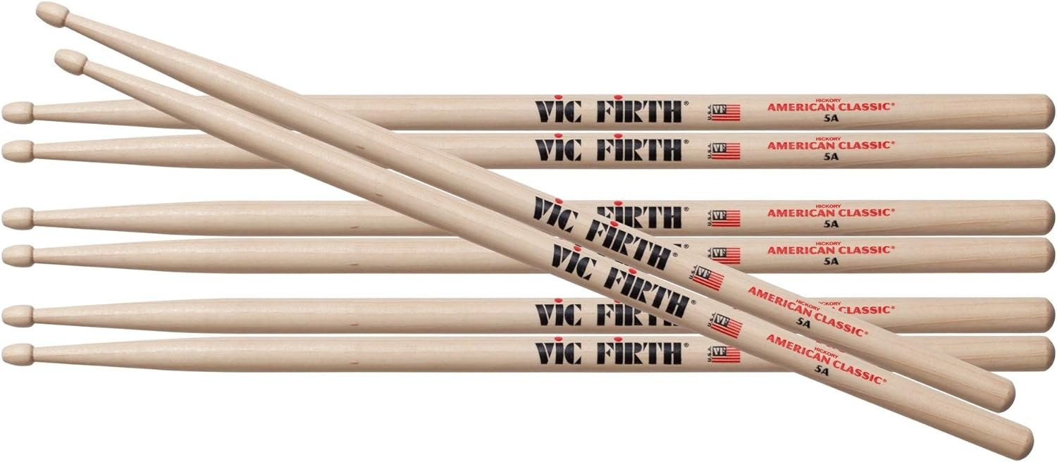 Vic Firth American Classic Drumsticks 4-Pair Value Pack (Various Packs Available)