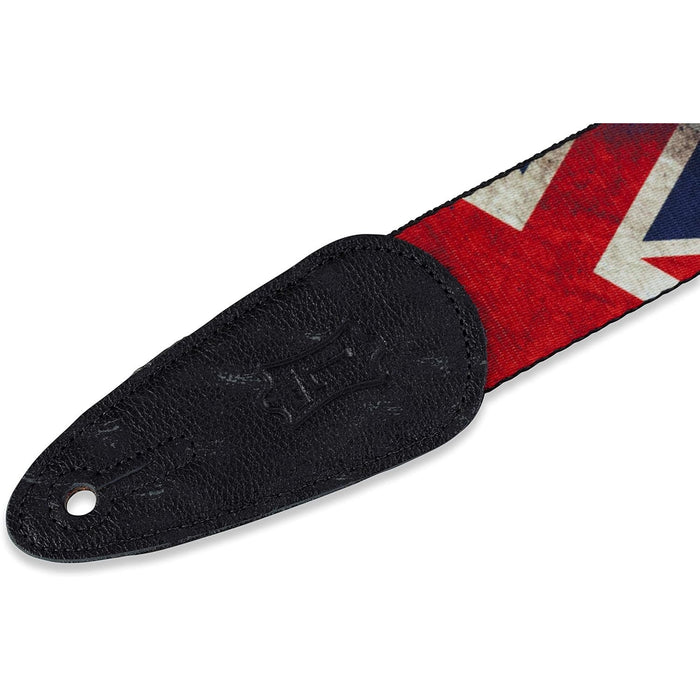 Levy's Leathers 2 inch Polyester Guitar Strap - UK Distressed Flag (MDP-UK)