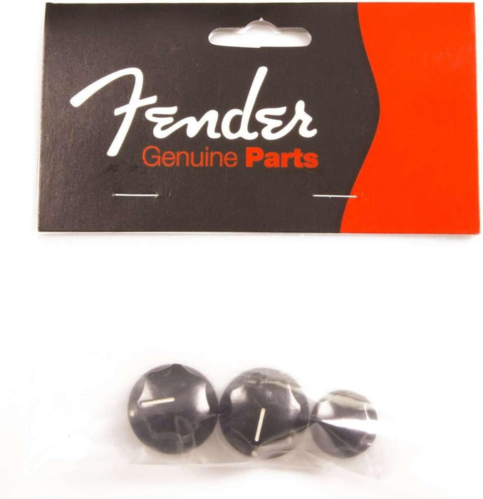 Fender® Jazz Bass® Pot Knobs, black, 3 pieces