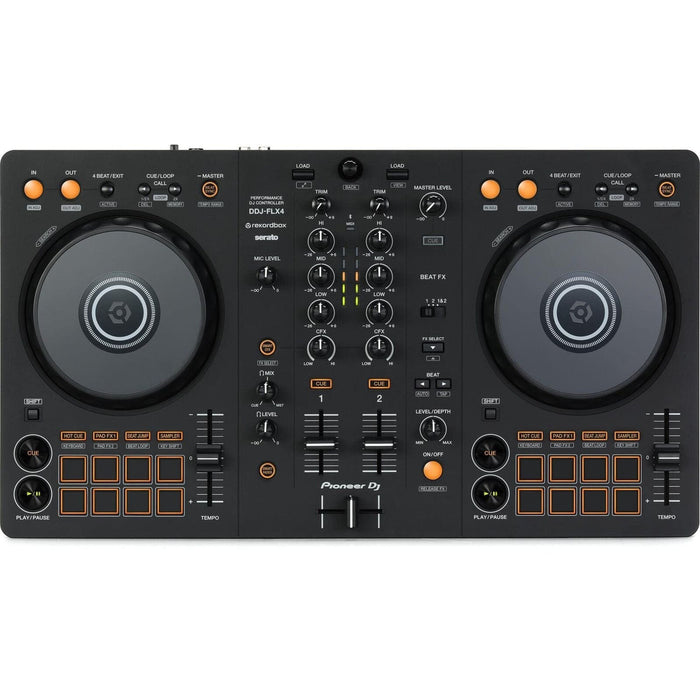 Pioneer DJ 2-deck Rekordbox and Serato DJ Controller (DDJ-FLX4)