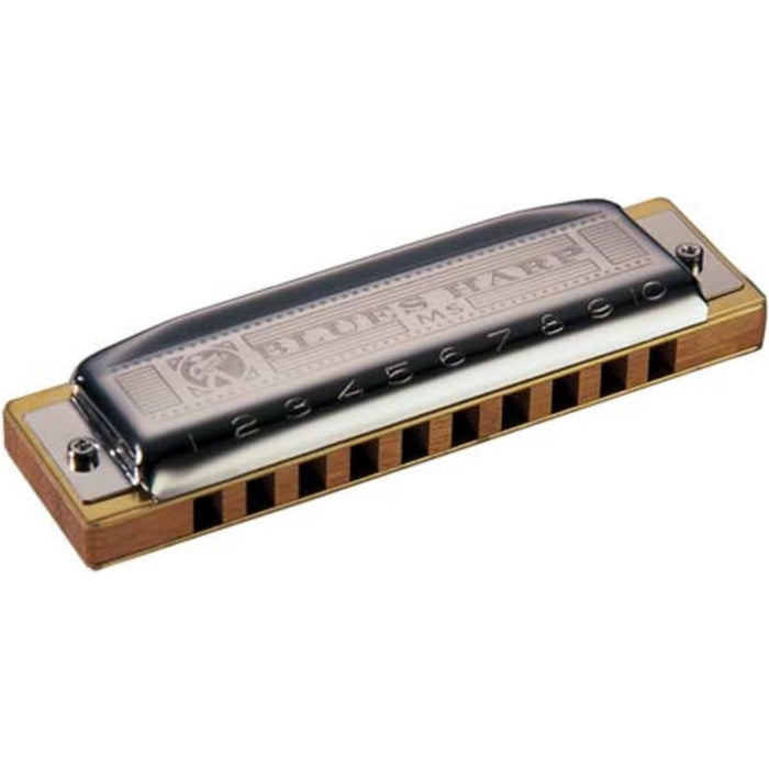 Hohner HH532E Blues Harp - Key of E, Chrome, 1.02 in*4.64 in*1.41 in