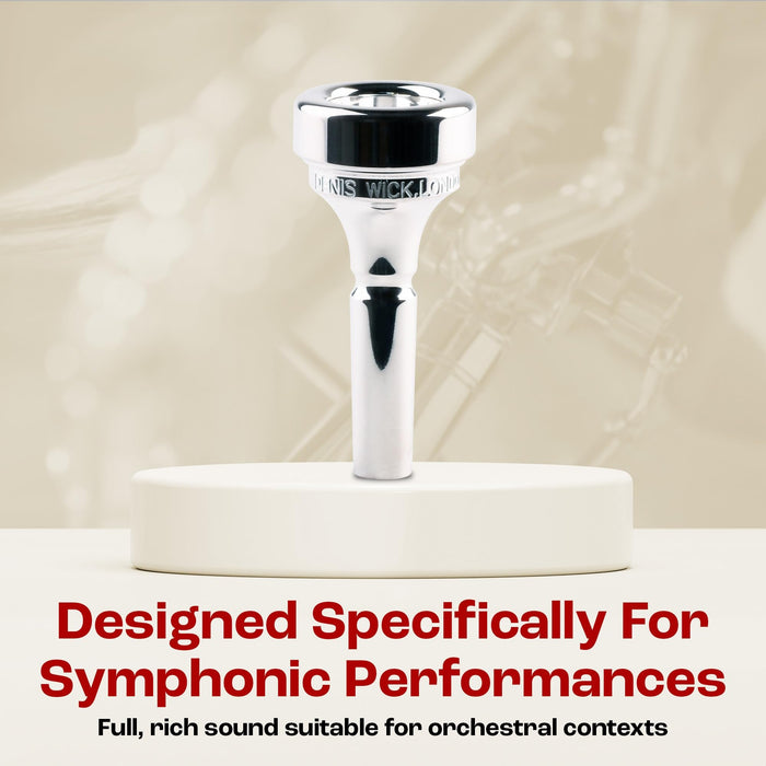 Denis Wick 5881 4 Classic Bb Cornet Mouthpiece, Silver Plated