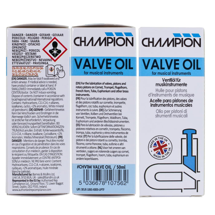Champion Valve Oil for Brass Musical Instruments