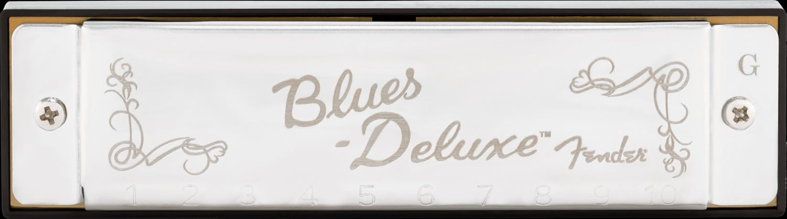 Fender Blues Deluxe Harmonica, Key of G, 10 Holes, Nickel Chrome, Includes Case