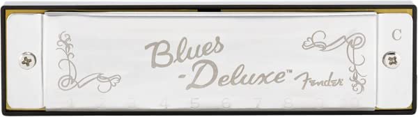 Fender Blues Deluxe Harmonica, Key of C, 10 Holes, Nickel Chrome, Includes Case