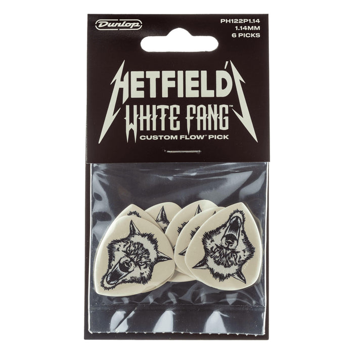 Jim Dunlop Hetfield White Fang Flow 1.14mm Guitar Picks - 6 Pack