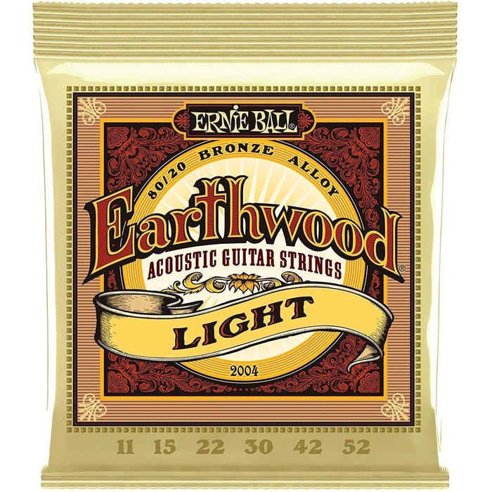 Ernie Ball Earthwood Light Acoustic Guitar Strings .011 - .052 (2 Packs)