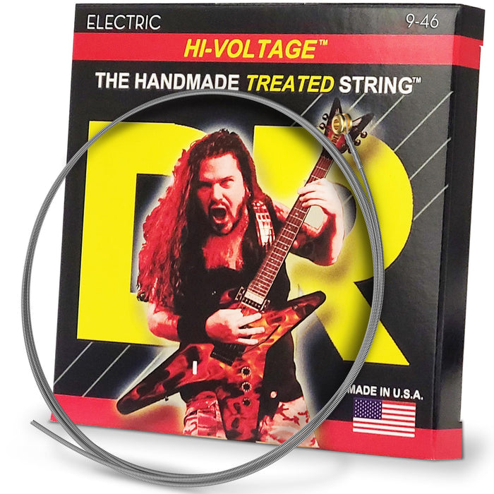 DR Strings HI-VOLTAGE™ DIMEBAG DARRELL - Nickel Plated Electric Guitar Strings: Light to Medium 9-46