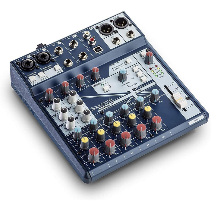 Soundcraft Notepad-8FX Small-Format Analog Mixing Console with Usb I/O and Lexicon Effects