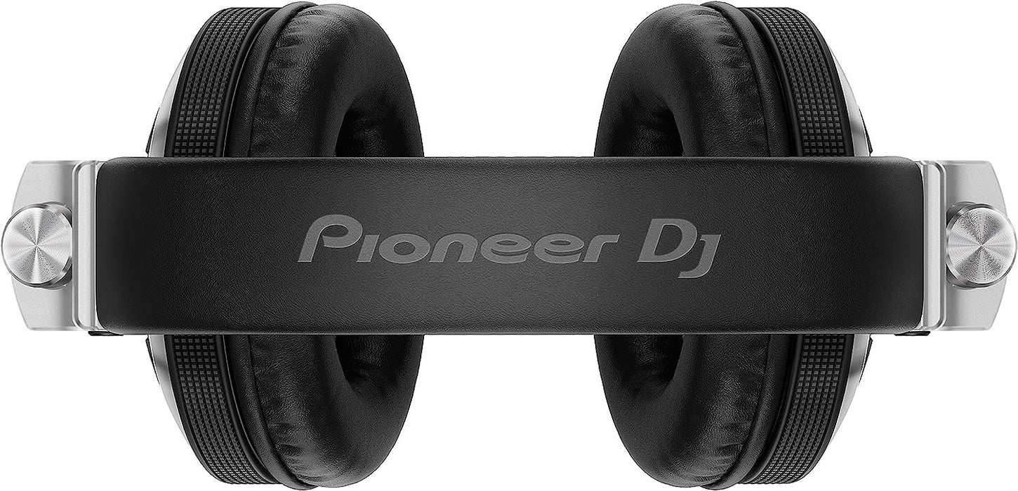 Pioneer DJ HDJ-X7-S - Closed-back Circumaural DJ Headphones with 50mm Drivers, with 5Hz-30kHz Frequency Range, Detachable Cable, and Carry Pouch - Silver