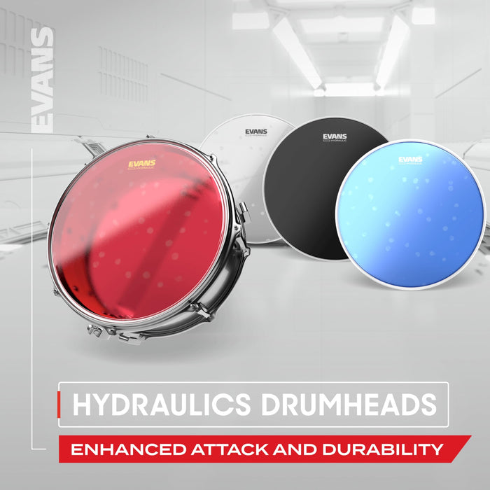 Evans Bass Drum Heads - BD22HR - 22-Inch Hydraulic Red Bass Drum Head