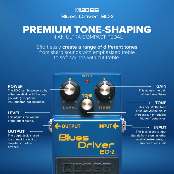 BOSS BD-2 Blues Driver Compact Overdrive Pedal