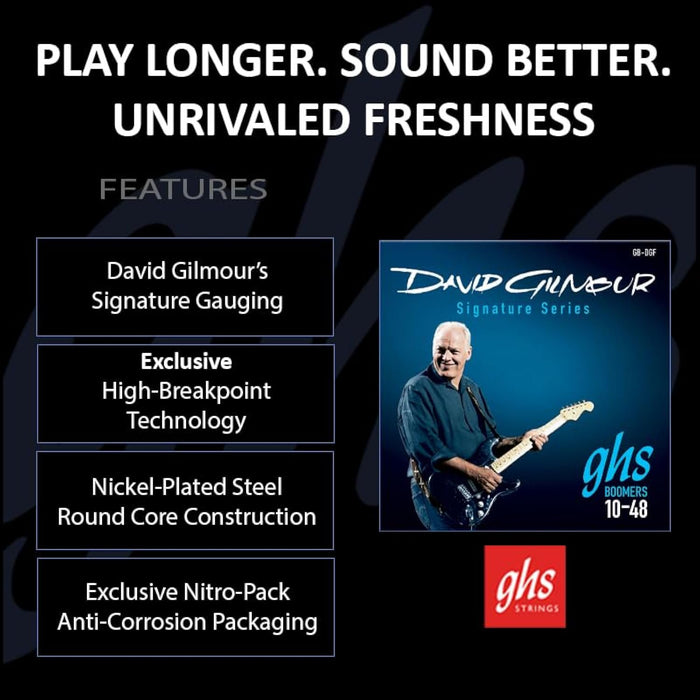 GHS GB-DGF Boomers David Gilmour Electric Guitar String Set - 10-48