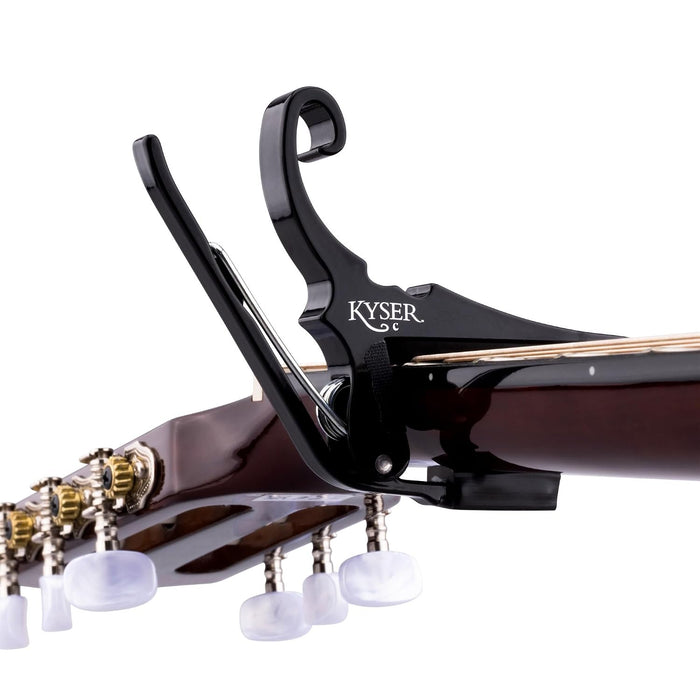 Kyser Quick-Change Capo for classical/flamenco guitars, Black, KGCB