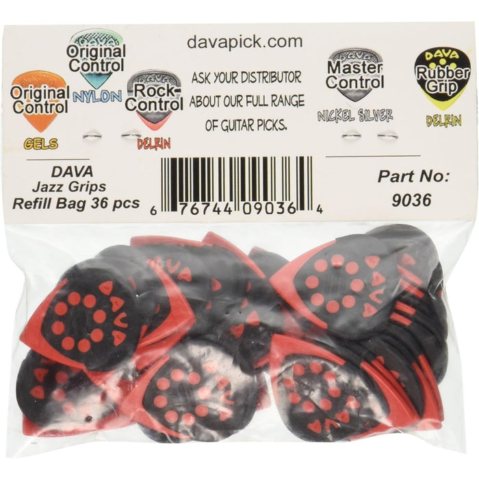 Dava Jazz Grip Delrin Picks - Bag of 36 Picks (9036)