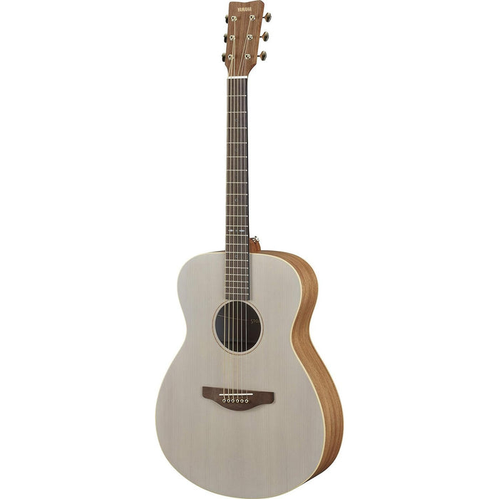 Yamaha STORIA I: Western Steel String Acoustic Guitar with Passive Under-Saddle Pickup and Select Tonewoods Deliver Clear Rich Sounds, Comfortable Full Size Concert Body in Off-White