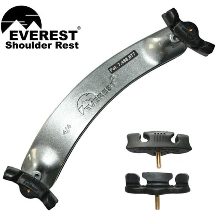 Everest Spring Collection Silver 4/4 - 3/4 Shoulder Rest, Viola - 14"-13"