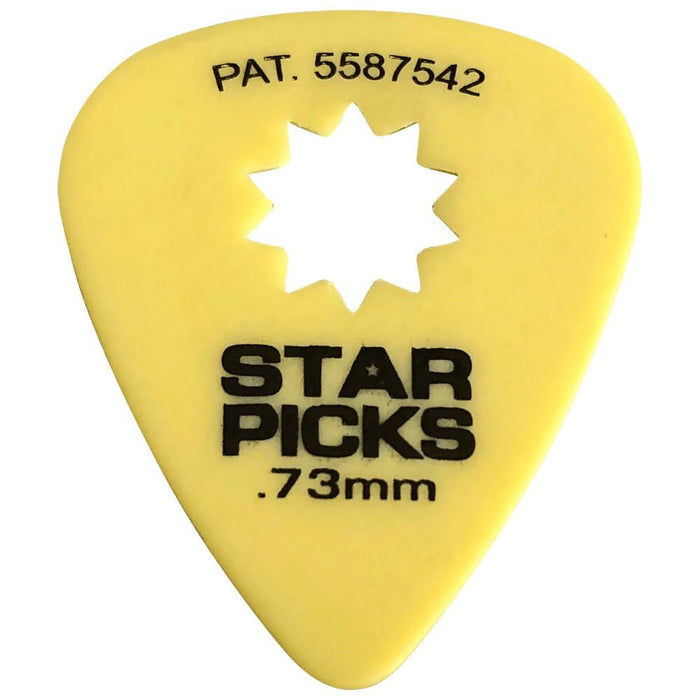 Cleartone Everly Star-Cut Delrin Guitar Picks 12 Pack - 0.73mm