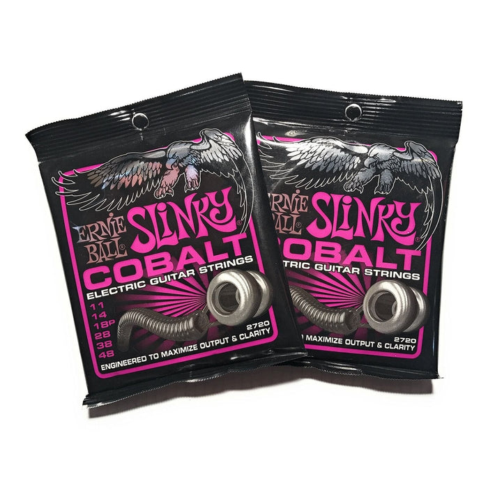 Ernie Ball P02720 Power Slinky Cobalt Electric Guitar Strings (11-48) - 2-Packs