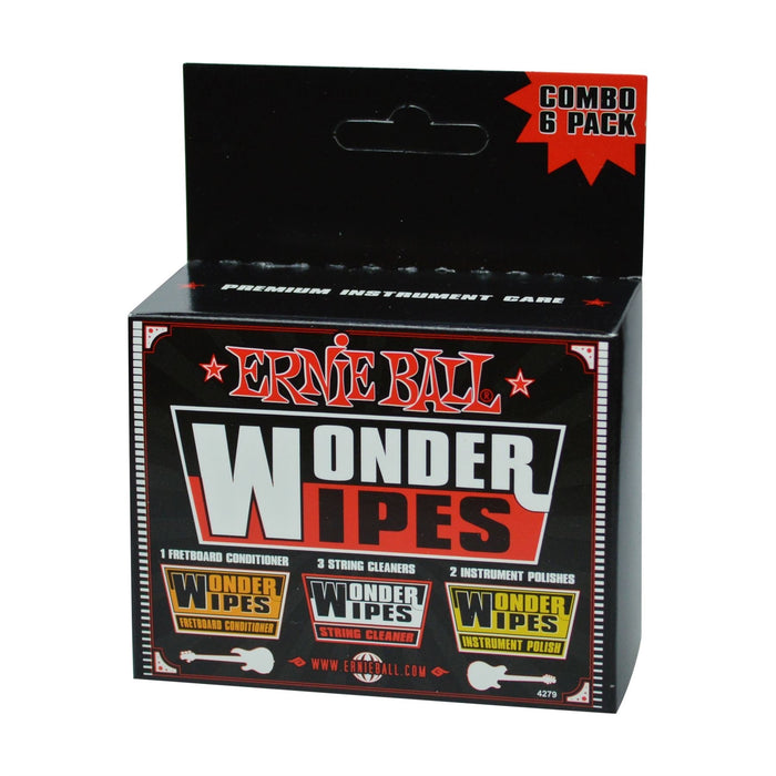 Ernie Ball P04279 Wonder Wipes Multi-pack, 6 Pack