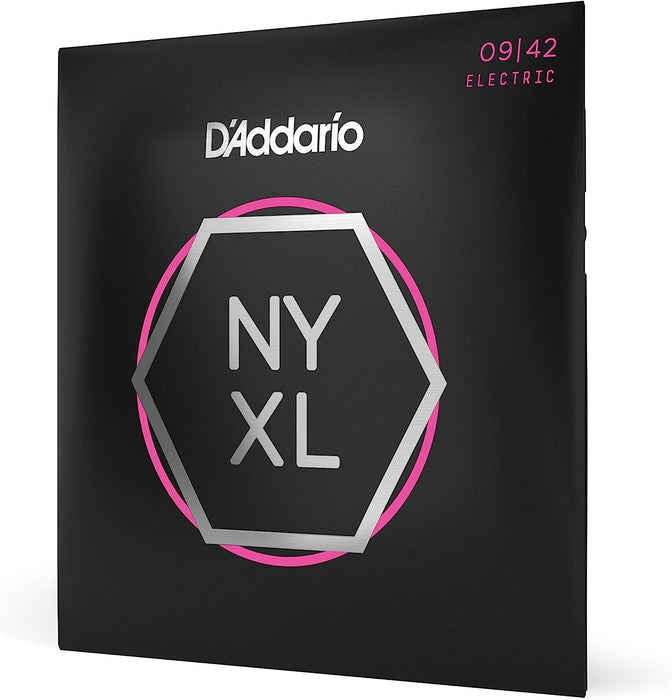 D'Addario Guitar Strings - NYXL Electric Guitar Strings, NYXL0942 Unrivaled Strength, Tuning Stability, Enhanced Mid-Range For 6 String Guitars, Nickel, 09-42 Super Light