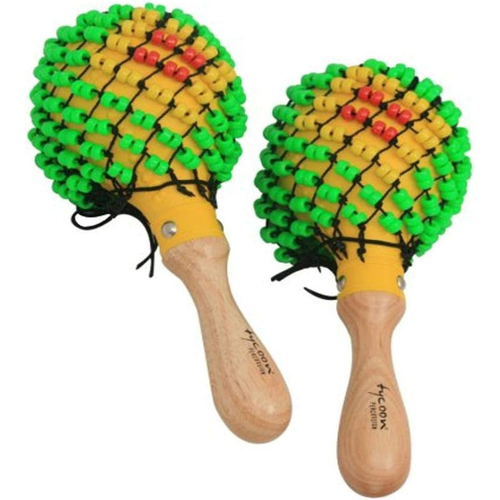 Tycoon Percussion TMPB-Y Plastic Beaded Marcacas Yellow