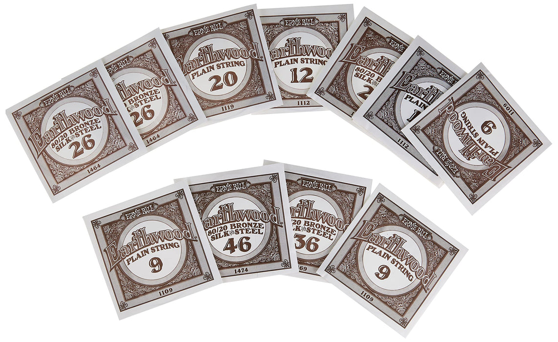 Ernie Ball Earthwood Silk & Steel 12-String Acoustic Guitar Strings, 9-46 Gauge, 80/20 Bronze