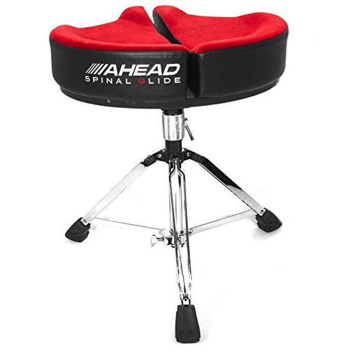 Ahead Red Spinal-G 4-leg Drum Throne with Saddle Seat (ASPG-R)