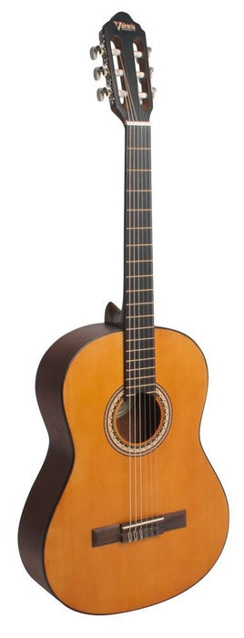 VALENCIA VC204 4/4 Natural Vintage Classical Guitar with Spruce Top & Mahogany Back