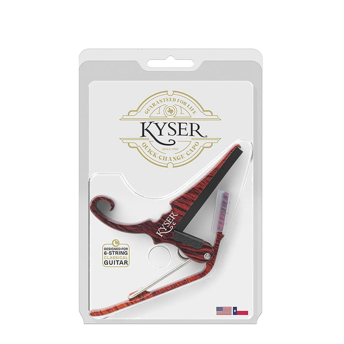 Kyser Quick-Change Capo for classical/flamenco guitars, Rosewood, KGCRW