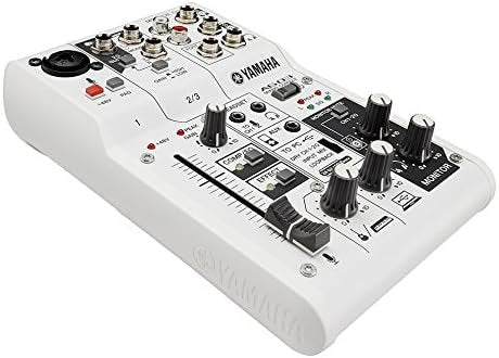 Yamaha AG03 - Studio mixer with USB capabilities for audio, streaming and recording, in white