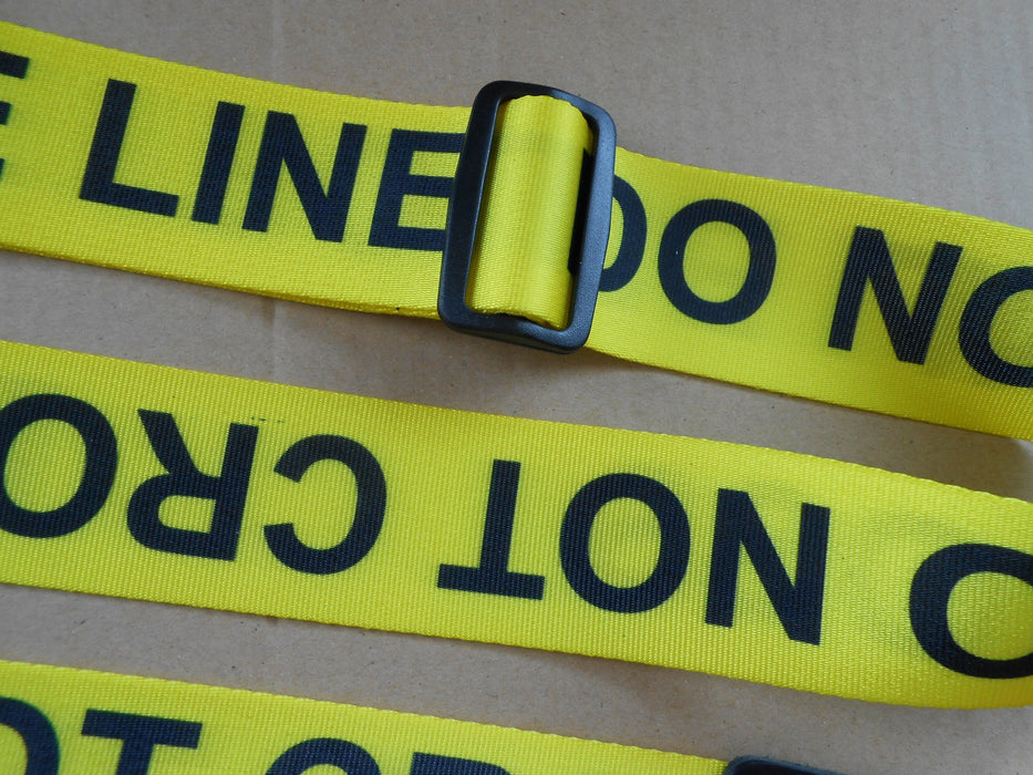 Leathergraft Extra Long Yellow "Police Line Do Not Cross" Guitar Strap (GRAPHIC-256)