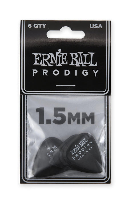 Ernie Ball 1.5 mm Black Standard Prodigy Picks 6-Pack
