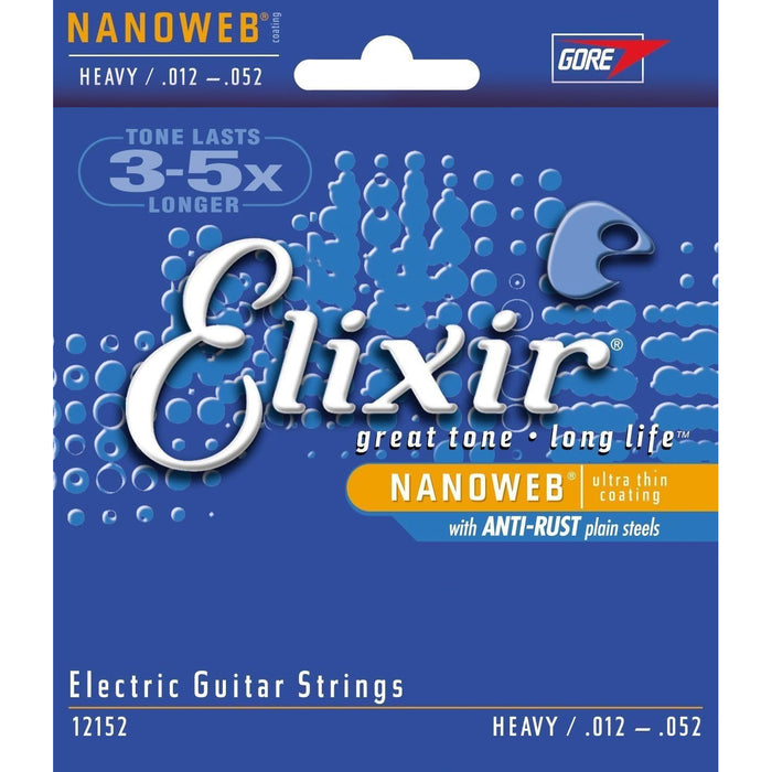 Elixir Nanoweb 12-52 Electric Guitar Strings - 2-Packs (12152)