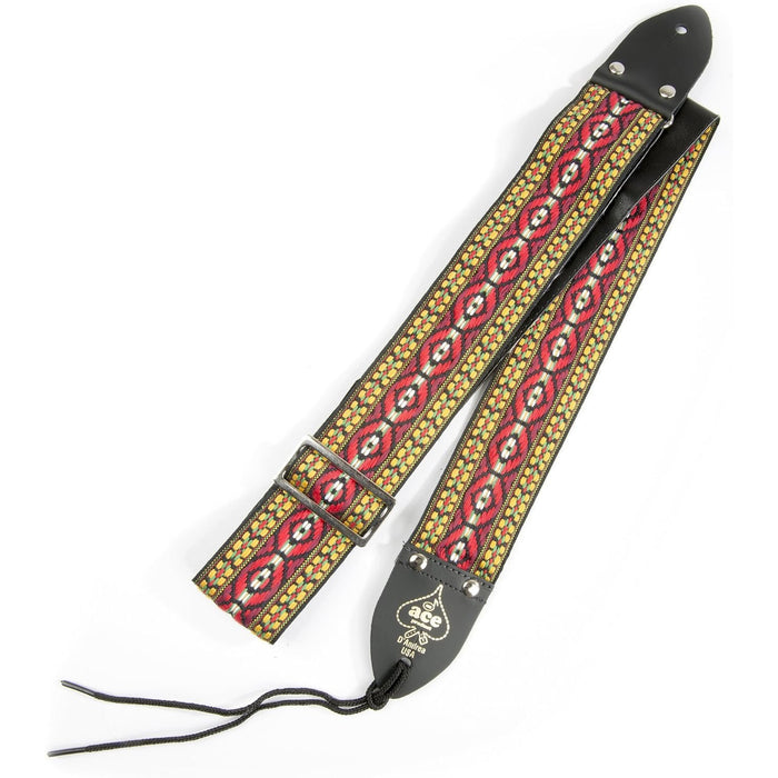 D’Andrea Ace Vintage Reissue Guitar Strap – Bohemian Red – Replica of Guitar ...