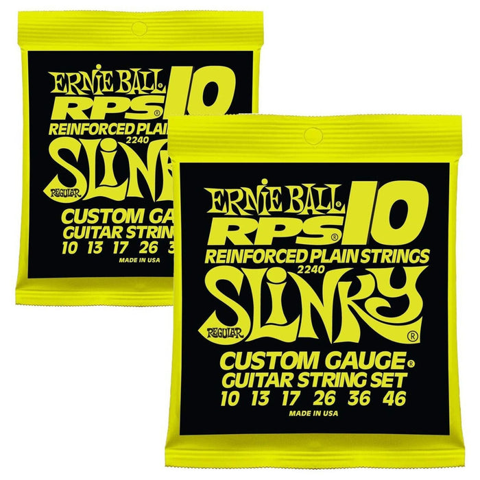 Ernie Ball 10-46 Regular Slinky RPS Electric Guitar Strings - 2 Pack (P02240)