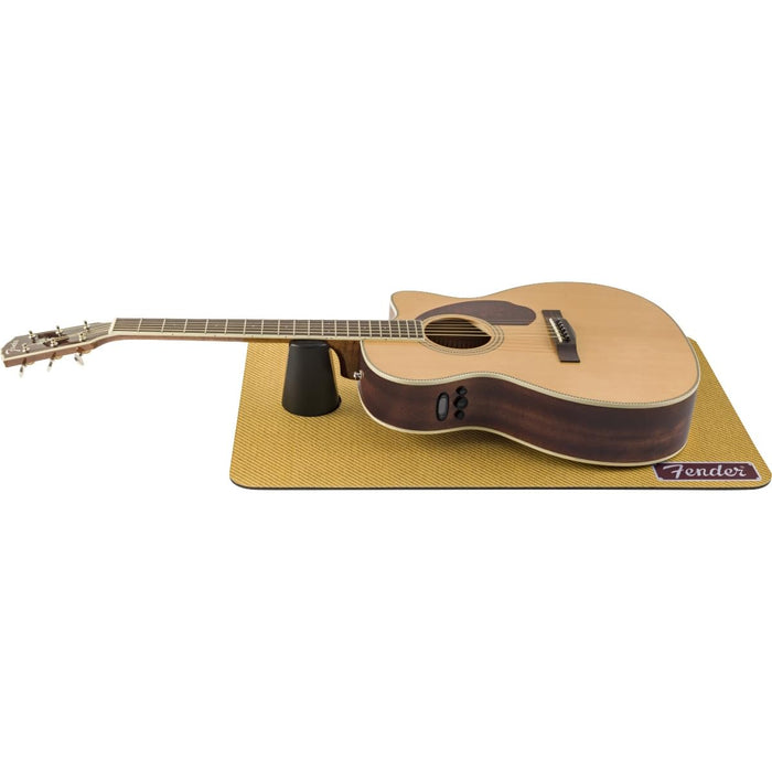 Fender Work Mat, Tweed - 5mm Padded Guitar Neck Cradle with Storage Tube