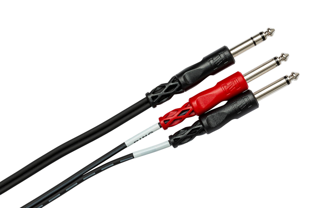 HosaTech STP-201 1m 1/4 inch TRS to Dual 1/4 inch TS Insert Cable