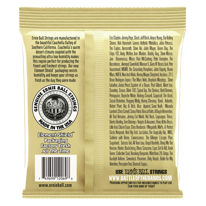 Ernie Ball Earthwood Folk Nylon Acoustic Guitar Strings, Clear and Gold, Ball End, 28-42 Gauge