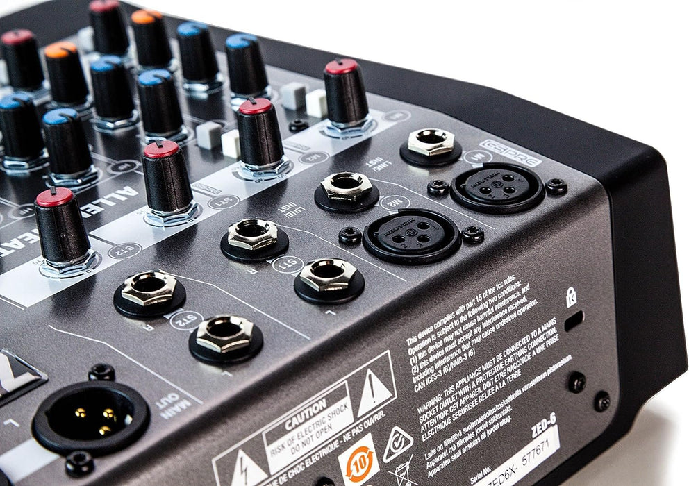 Allen & Heath ZED-6 Ultra Compact 6-Input Audio Mixer (AH-ZED-6)