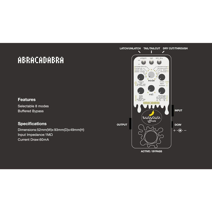 Bananana Effects Shimmer Reverb Pedal (ABRACADABRA)