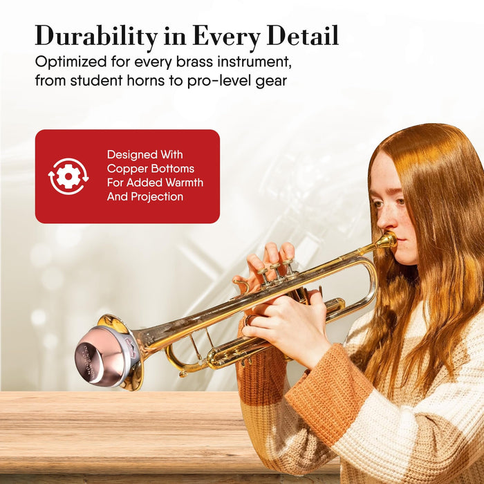 Denis Wick 5504C Straight Mute for Bb Cornet or Trumpet, Aluminium with Copper Bottom