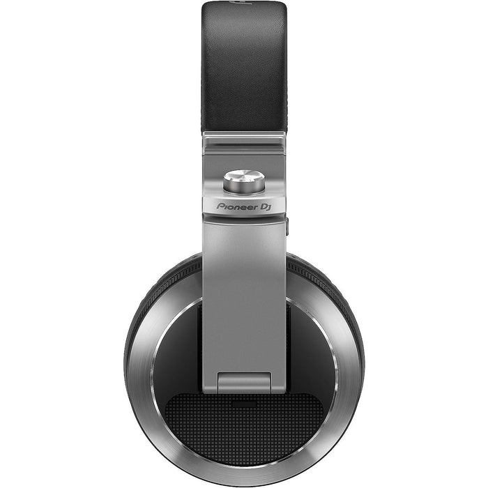 Pioneer DJ HDJ-X7-S - Closed-back Circumaural DJ Headphones with 50mm Drivers, with 5Hz-30kHz Frequency Range, Detachable Cable, and Carry Pouch - Silver